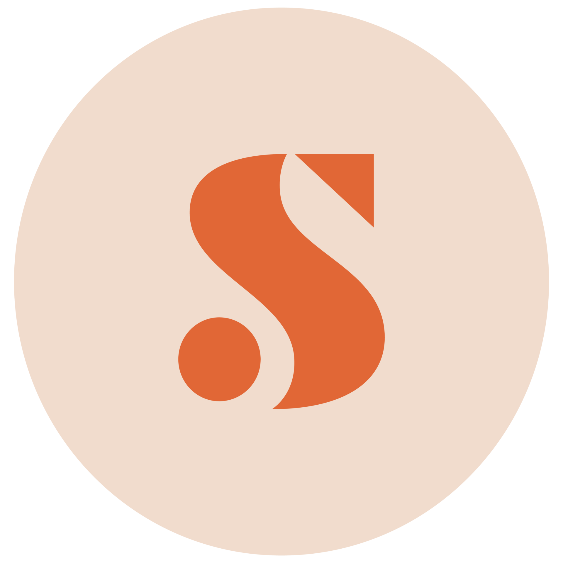 Shapely beeldmerk rond S logo oranje roze